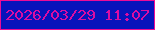 文字の大きさ：3、枠の色：ed0b96、背景の色：0813bb、文字の色：d90da3 無料ブログパーツのブログ時計