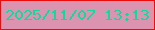 文字の大きさ：3、枠の色：ed0c0c、背景の色：db93af、文字の色：08dd9d 無料ブログパーツのブログ時計