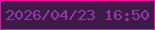 文字の大きさ：5、枠の色：ed10a7、背景の色：3d1a47、文字の色：9837a8 無料ブログパーツのブログ時計