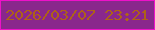 文字の大きさ：2、枠の色：ed11c9、背景の色：89278c、文字の色：ad6218 無料ブログパーツのブログ時計