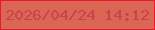 文字の大きさ：1、枠の色：ed1532、背景の色：da6654、文字の色：cf3f4f 無料ブログパーツのブログ時計