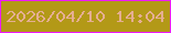 文字の大きさ：2、枠の色：ed19f7、背景の色：b39917、文字の色：e5ae92 無料ブログパーツのブログ時計