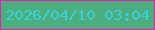 文字の大きさ：2、枠の色：ed1daf、背景の色：4cad7e、文字の色：3bd1d8 無料ブログパーツのブログ時計