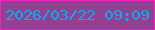 文字の大きさ：5、枠の色：ed22c0、背景の色：933f92、文字の色：06aeef 無料ブログパーツのブログ時計