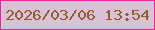 文字の大きさ：5、枠の色：ed249e、背景の色：dac2d5、文字の色：915b34 無料ブログパーツのブログ時計