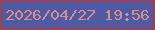 文字の大きさ：2、枠の色：ed2705、背景の色：4e5ba3、文字の色：db8f8b 無料ブログパーツのブログ時計
