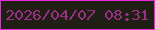 文字の大きさ：2、枠の色：ed27db、背景の色：1f1f15、文字の色：9c2f85 無料ブログパーツのブログ時計