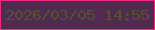 文字の大きさ：5、枠の色：ed2b7e、背景の色：522a4f、文字の色：515430 無料ブログパーツのブログ時計