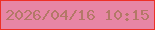 文字の大きさ：1、枠の色：ed3127、背景の色：e786a5、文字の色：b37867 無料ブログパーツのブログ時計