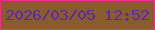 文字の大きさ：2、枠の色：ed3189、背景の色：8b5c2b、文字の色：572bb1 無料ブログパーツのブログ時計