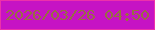 文字の大きさ：1、枠の色：ed31aa、背景の色：c613c4、文字の色：986d44 無料ブログパーツのブログ時計