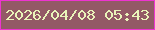文字の大きさ：5、枠の色：ed34d1、背景の色：935966、文字の色：e9f4b9 無料ブログパーツのブログ時計