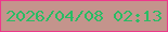 文字の大きさ：4、枠の色：ed388b、背景の色：c4948c、文字の色：29bc64 無料ブログパーツのブログ時計