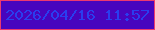 文字の大きさ：5、枠の色：ed396f、背景の色：4805be、文字の色：2a3eef 無料ブログパーツのブログ時計