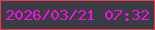 文字の大きさ：5、枠の色：ed3c4f、背景の色：3a3d43、文字の色：f510de 無料ブログパーツのブログ時計