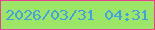 文字の大きさ：2、枠の色：ed3f91、背景の色：9ce567、文字の色：40a1e4 無料ブログパーツのブログ時計