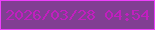 文字の大きさ：1、枠の色：ed40fb、背景の色：813e93、文字の色：c11fbf 無料ブログパーツのブログ時計