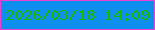 文字の大きさ：5、枠の色：ed41cf、背景の色：0e8eee、文字の色：1eb801 無料ブログパーツのブログ時計