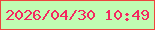 文字の大きさ：4、枠の色：ed463e、背景の色：c0fcb2、文字の色：f42860 無料ブログパーツのブログ時計