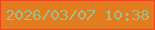 文字の大きさ：1、枠の色：ed4720、背景の色：e37b1f、文字の色：9cc18b 無料ブログパーツのブログ時計