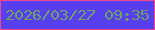 文字の大きさ：5、枠の色：ed488f、背景の色：573fee、文字の色：6ca26a 無料ブログパーツのブログ時計