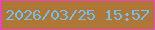 文字の大きさ：2、枠の色：ed48bf、背景の色：af7735、文字の色：72bef5 無料ブログパーツのブログ時計