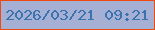 文字の大きさ：3、枠の色：ed4a0f、背景の色：a6b0d4、文字の色：3a73af 無料ブログパーツのブログ時計