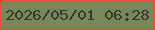 文字の大きさ：3、枠の色：ed4a3c、背景の色：7c8658、文字の色：303b2e 無料ブログパーツのブログ時計
