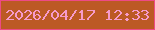 文字の大きさ：5、枠の色：ed4a86、背景の色：bc5925、文字の色：f69bcc 無料ブログパーツのブログ時計