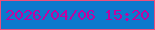 文字の大きさ：2、枠の色：ed4e7b、背景の色：0c79cd、文字の色：c003a1 無料ブログパーツのブログ時計