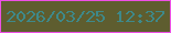 文字の大きさ：5、枠の色：ed4fe5、背景の色：5e5d2f、文字の色：3e898a 無料ブログパーツのブログ時計