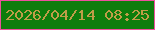 文字の大きさ：4、枠の色：ed509d、背景の色：0e7d0c、文字の色：bf9d48 無料ブログパーツのブログ時計