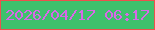 文字の大きさ：5、枠の色：ed514d、背景の色：3ec16c、文字の色：d868e7 無料ブログパーツのブログ時計