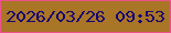 文字の大きさ：3、枠の色：ed528c、背景の色：a97526、文字の色：150374 無料ブログパーツのブログ時計