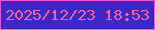 文字の大きさ：3、枠の色：ed53d9、背景の色：3d26c8、文字の色：f067a2 無料ブログパーツのブログ時計