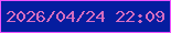 文字の大きさ：4、枠の色：ed53fd、背景の色：051d9f、文字の色：d56dc0 無料ブログパーツのブログ時計