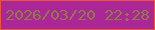 文字の大きさ：1、枠の色：ed5536、背景の色：ab2696、文字の色：927a44 無料ブログパーツのブログ時計
