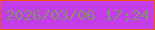 文字の大きさ：5、枠の色：ed5720、背景の色：c43de8、文字の色：819368 無料ブログパーツのブログ時計