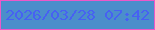 文字の大きさ：1、枠の色：ed58c9、背景の色：4b8ecb、文字の色：4761f2 無料ブログパーツのブログ時計
