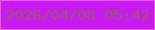 文字の大きさ：1、枠の色：ed59dc、背景の色：c71af7、文字の色：9b5965 無料ブログパーツのブログ時計