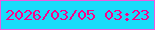 文字の大きさ：1、枠の色：ed5ae0、背景の色：19dcfa、文字の色：fa008a 無料ブログパーツのブログ時計
