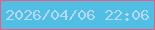 文字の大きさ：5、枠の色：ed5b7d、背景の色：51bfe3、文字の色：b7d8f4 無料ブログパーツのブログ時計