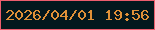 文字の大きさ：5、枠の色：ed5d6d、背景の色：04181d、文字の色：e09138 無料ブログパーツのブログ時計
