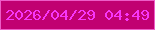 文字の大きさ：5、枠の色：ed5dc7、背景の色：c10071、文字の色：f737f9 無料ブログパーツのブログ時計
