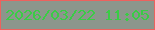 文字の大きさ：4、枠の色：ed625e、背景の色：8c968c、文字の色：3acc45 無料ブログパーツのブログ時計