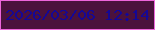文字の大きさ：5、枠の色：ed66db、背景の色：4b123c、文字の色：150795 無料ブログパーツのブログ時計