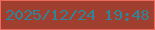 文字の大きさ：2、枠の色：ed6c5d、背景の色：a03f2f、文字の色：2f8598 無料ブログパーツのブログ時計