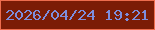 文字の大きさ：4、枠の色：ed6d4e、背景の色：7b1c06、文字の色：7d8ddd 無料ブログパーツのブログ時計