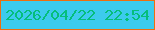 文字の大きさ：4、枠の色：ed6e0f、背景の色：3ccaed、文字の色：05be7c 無料ブログパーツのブログ時計