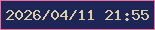 文字の大きさ：1、枠の色：ed6f9c、背景の色：1d2656、文字の色：dccea0 無料ブログパーツのブログ時計